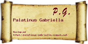 Palatinus Gabriella névjegykártya